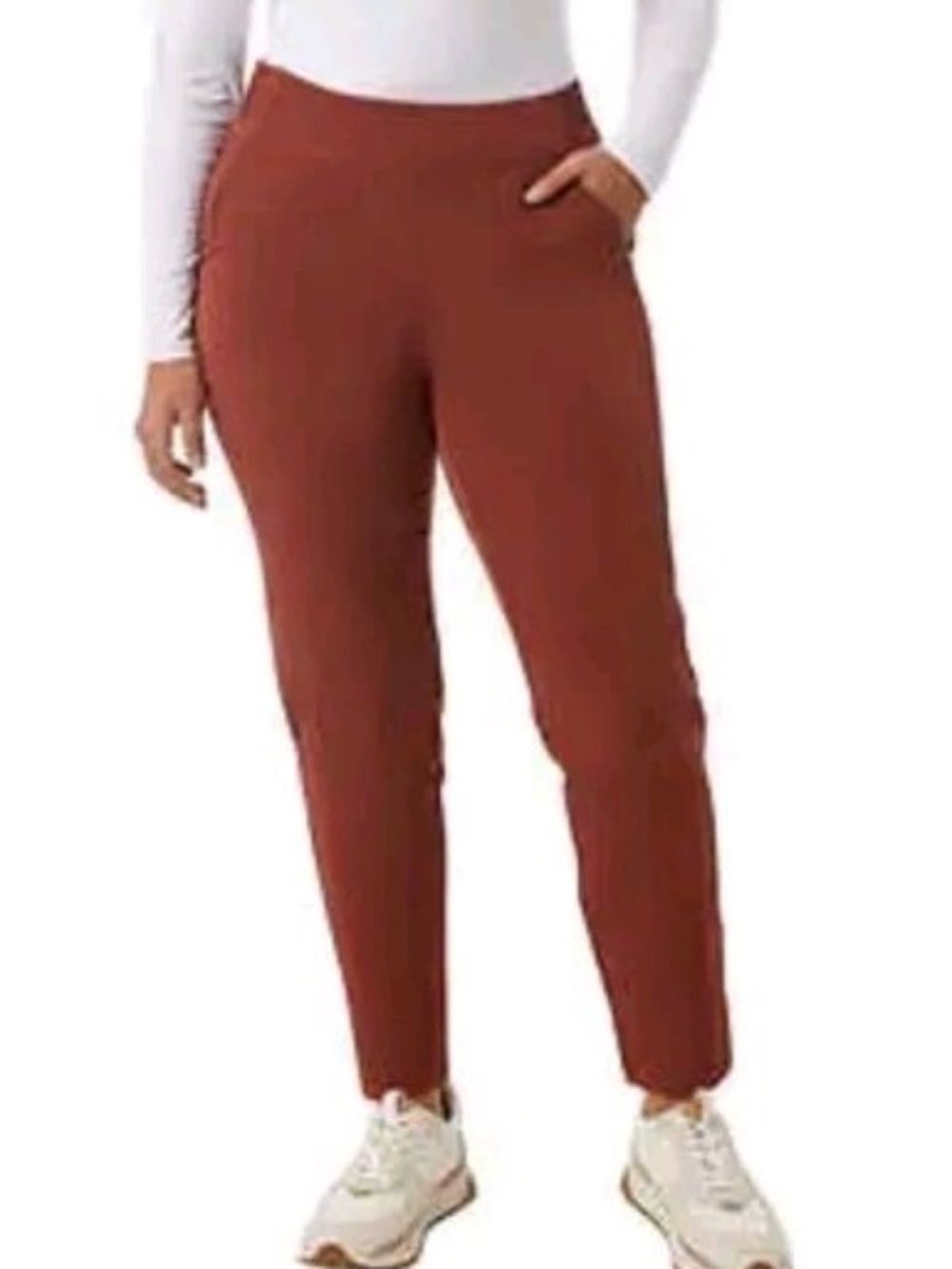 32 Degrees Cool Brown Sable Comfort Relaxed Fit Pull-On Ankle Pants SZ XL